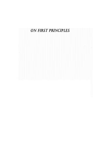 Cover image: On First Principles 9781620328316
