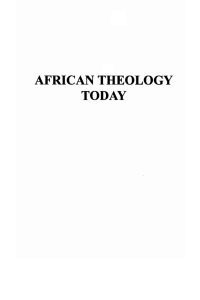 Cover image: African Theology Today 9781532631795