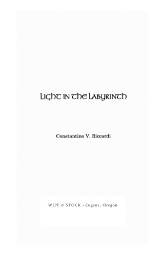 Imagen de portada: Light in the Labyrinth 9781625640284