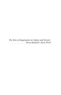 Cover image: The Role of Imagination in Culture and Society 9781625641304