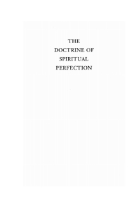 Omslagafbeelding: The Doctrine of Spiritual Perfection 9781625643469