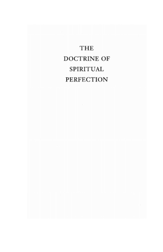 Cover image: The Doctrine of Spiritual Perfection 9781625643469