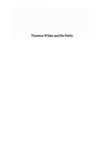 Cover image: Thornton Wilder and His Public 9781625643896