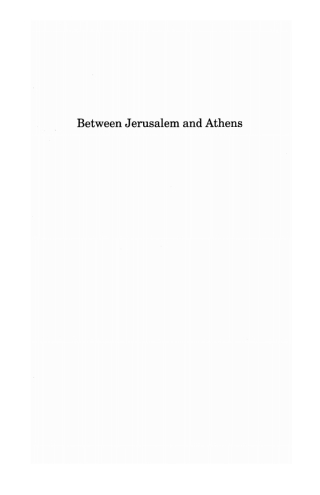 Cover image: Between Jerusalem and Athens 9781625644718