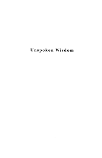 Cover image: Unspoken Wisdom 9781625645036