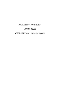 Cover image: Modern Poetry and the Christian Tradition 9781625645067