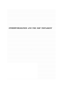 Imagen de portada: Otherworldliness and the New Testament 9781625645807