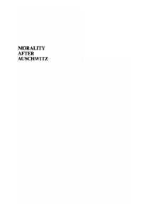 Cover image: Morality After Auschwitz 9781625645739