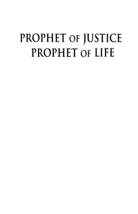 صورة الغلاف: Prophet of Justice, Prophet of Life 9781625646071