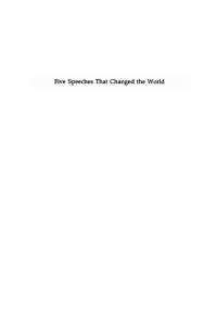 Cover image: Five Speeches that Changed the World 9781625646088