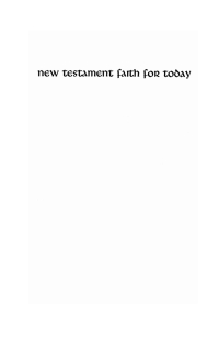 Cover image: New Testament Faith for Today 9781625646385