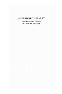 Cover image: Historical Theology 9781625646477