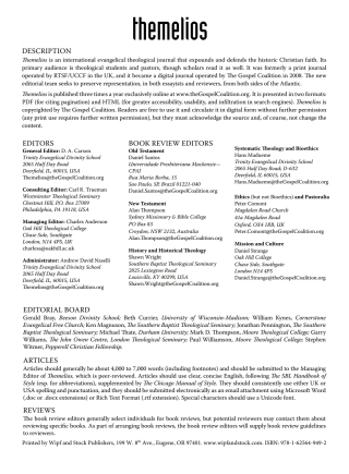 Cover image: Themelios, Volume 34, Issue 3 9781625649492