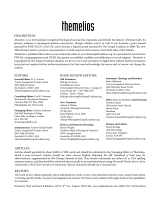 Imagen de portada: Themelios, Volume 33, Issue 3 9781625649638