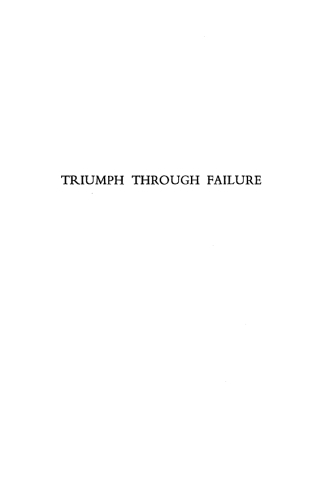 Omslagafbeelding: Triumph Through Failure 9781625649645