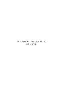 Cover image: The Gospel According to St. John 9781625649683