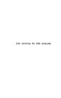 Imagen de portada: The Epistle to the Romans 9781625649690