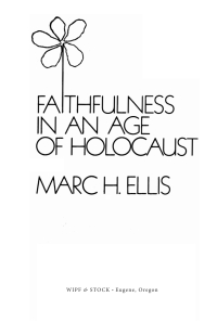 Cover image: Faithfulness in an Age of Holocaust 9781498200813