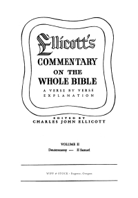 Cover image: Ellicott’s Commentary on the Whole Bible Volume II 9781498201377