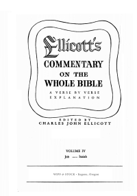 Imagen de portada: Ellicott’s Commentary on the Whole Bible Volume IV 9781498201391