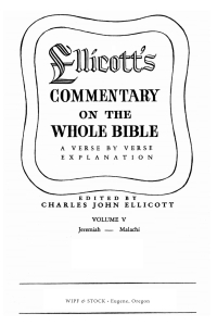 Imagen de portada: Ellicott’s Commentary on the Whole Bible Volume V 5th edition 9781498201407