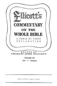 صورة الغلاف: Ellicott’s Commentary on the Whole Bible Volume VII 9781498201421