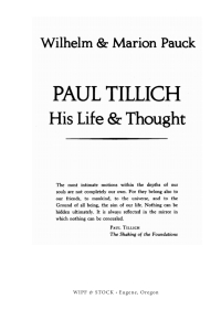 Cover image: Paul Tillich 9781498207171