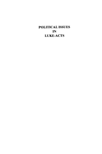 Cover image: Political Issues in Luke-Acts 9781498219990