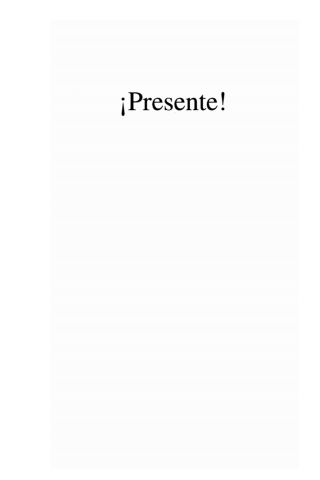 Cover image: ¡Presente! 9781498219983