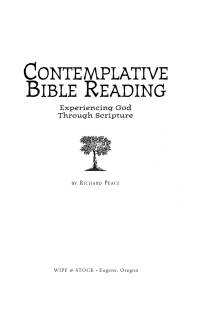صورة الغلاف: Contemplative Bible Reading 9781498224338