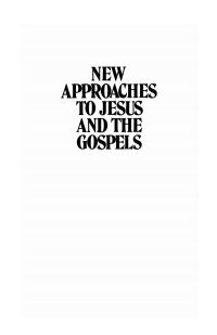 Cover image: New Approaches to Jesus and the Gospels 9781498225175