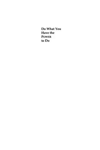 Cover image: Do What You Have the POWER to Do 9781498232890