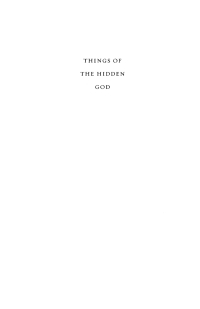 Imagen de portada: Things of the Hidden God 9781498292528