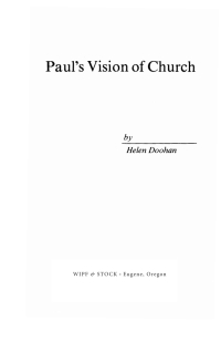 Imagen de portada: Paul’s Vision of Church 9781498298643