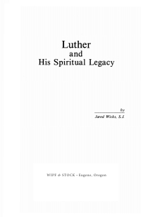 Cover image: Luther and His Spiritual Legacy 9781532602580