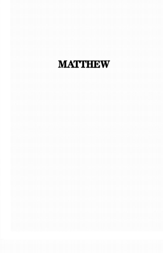 Imagen de portada: Matthew 9781532606533