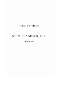 Cover image: The Writings of John Bradford 9781532609541