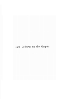 Cover image: Two Lectures on the Gospels 9781532612770