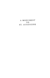 Cover image: A Monument to Saint Augustine 9781532613586