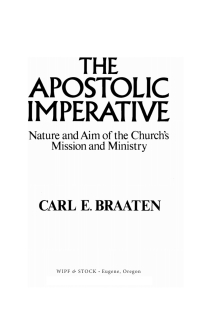 Cover image: The Apostolic Imperative 9781532613982