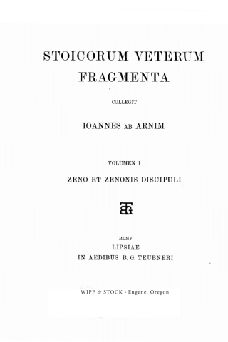 Cover image: Stoicorum Veterum Fragmenta Volume 1 9781532616518