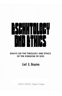 Cover image: Eschatology and Ethics 9781532616723