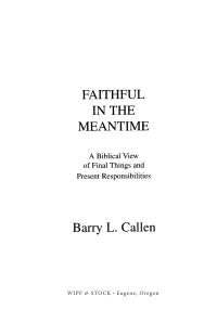 Cover image: Faithful in the Meantime 9781532618604