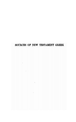 Cover image: Sources of New Testament Greek 9781532618789