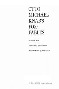 Imagen de portada: Otto Michael Knab’s Fox-Fables 9781532632938