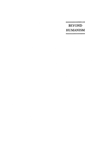 表紙画像: Beyond Humanism 9781532640308
