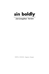 Cover image: Sin Boldly 9781532641312