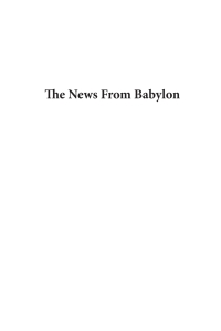Cover image: The News From Babylon 9781532641596