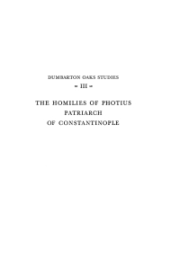 Cover image: The Homilies of Photius, Patriarch of Constantinople 9781532641381