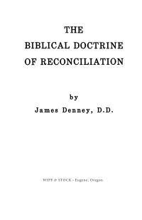 Cover image: Biblical Doctrine of Reconciliation 9781532642715